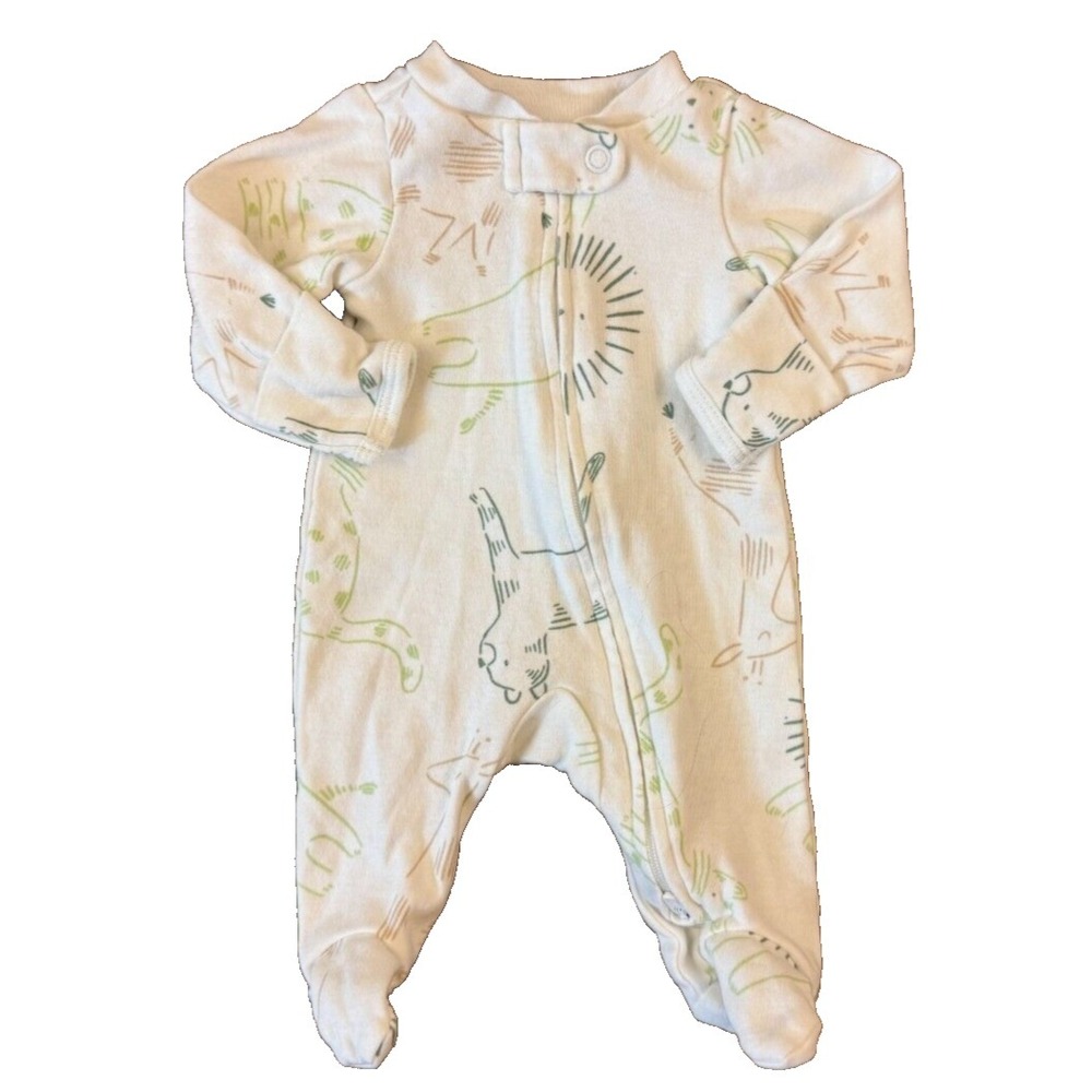 Carters Preemie Baby Boy Girl Unisex Sleeper Outfit Animal Zoo Reborn Doll Lion